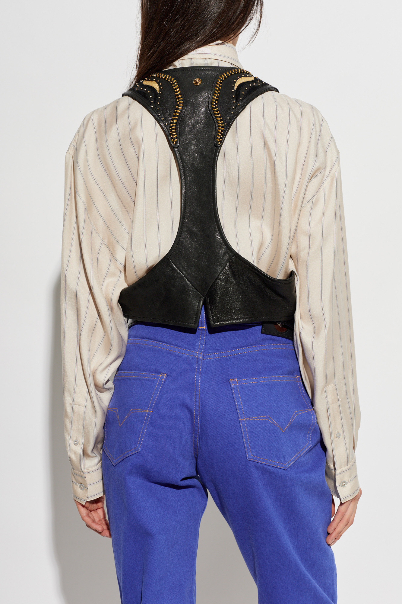 Versace Leather vest with studs | Women's | Vitkac